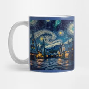 Starry Night Over Hogsmeade Village Mug